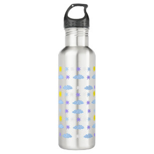Sunny, Cloudy, Starry Weather Pattern 710 Ml Water Bottle