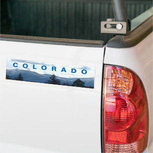 Sunny Colorado Mountain View Bumper Sticker