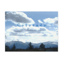 Sunny Colorado Mountain View Postcards