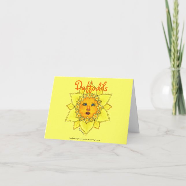 Sunny Daffodil - Note Card (Blank) (Front)