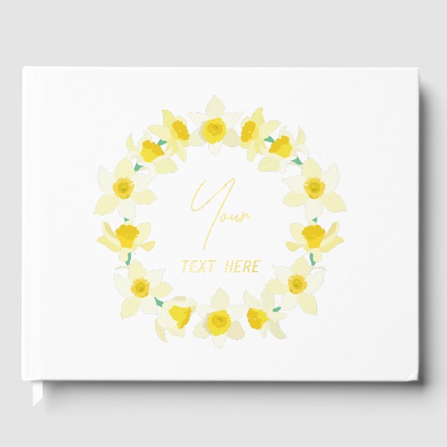 Sunny Daffodils.  Guest Book (Front)