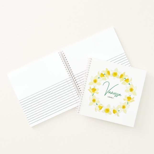 Sunny Daffodils.  Notebook (Inside)