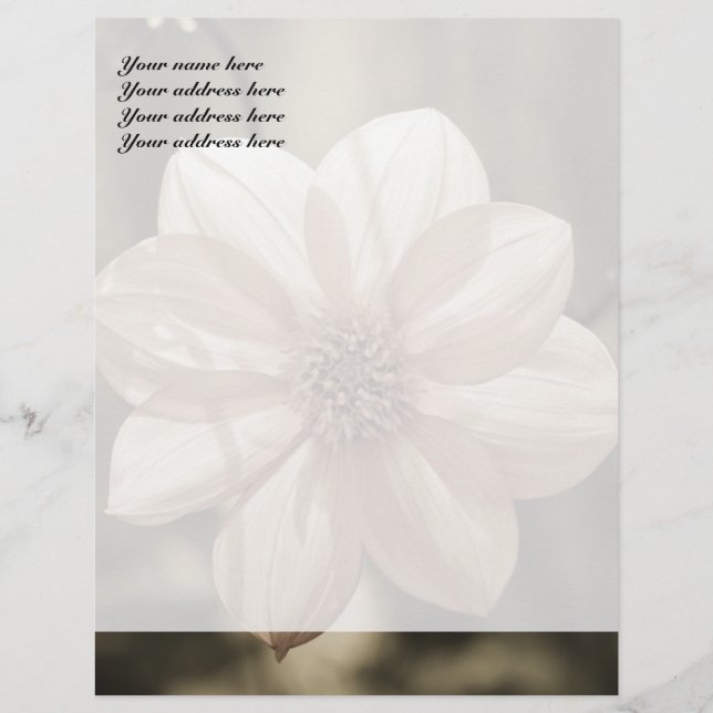 Sunny Dahlia Customised Letterhead (Front)