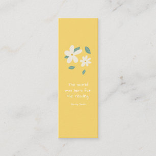 Sunny Daisy Customizable Mini Bookmark  Calling Card