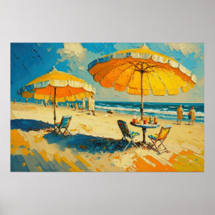 Sunny Day at The Beach Fine Art Poster