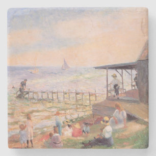 Sunny Day at the Beach Stone Coaster
