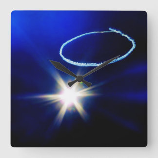 Sunny day Blue sky Oshkosh Airventure Square Wall Clock