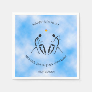 Sunny Day Celebration Silhouette Dancers Birthday Napkin