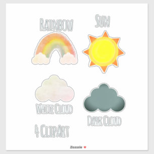 Sunny Day Cloudy Weather School Project ClipArt