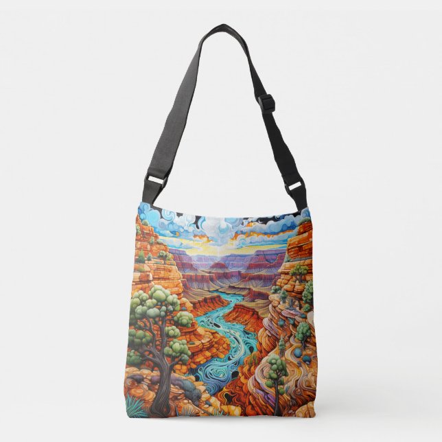 Sunny Day In A Desert Canyon Crossbody Bag (Front)