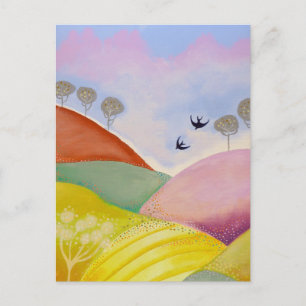 Sunny Day in the Country. Postcard