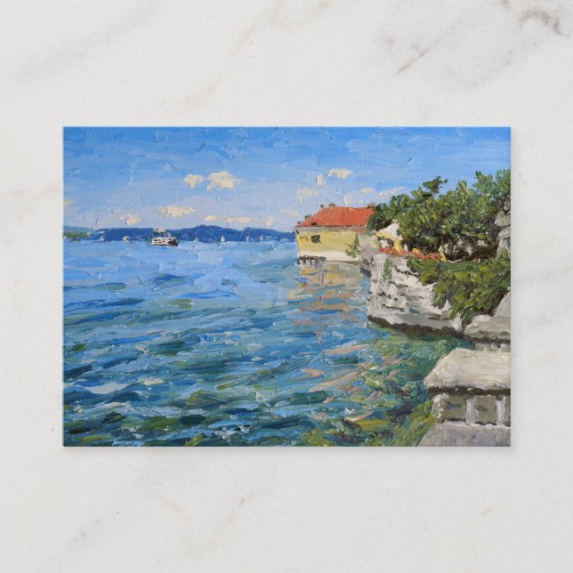 Sunny Day on Lake Constance (Southern Germany) Bus Business Card (Front)