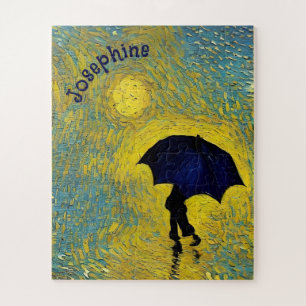 Sunny day outside under an umbrella in the park jigsaw puzzle