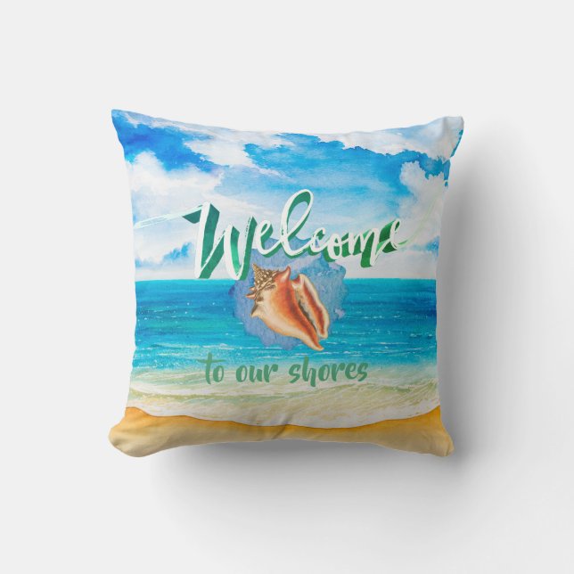 Sunny Day Seabreeze Welcome Cushion (Front)