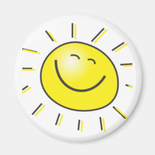 Sunny day, smiling sun, Day to smile! Magnet