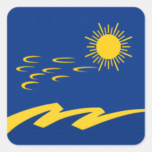 Sunny Day stickers, customise Square Sticker