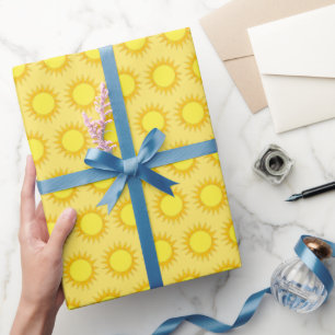 Sunny Day Summer Yellow Sun Sunshine Print Wrapping Paper