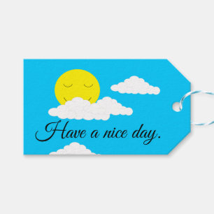 Sunny Day with Puffy Clouds Gift Tags
