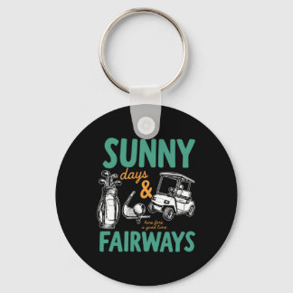 Sunny Days And Fairways Artwork Key Ring