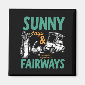 Sunny Days And Fairways Artwork Magnet