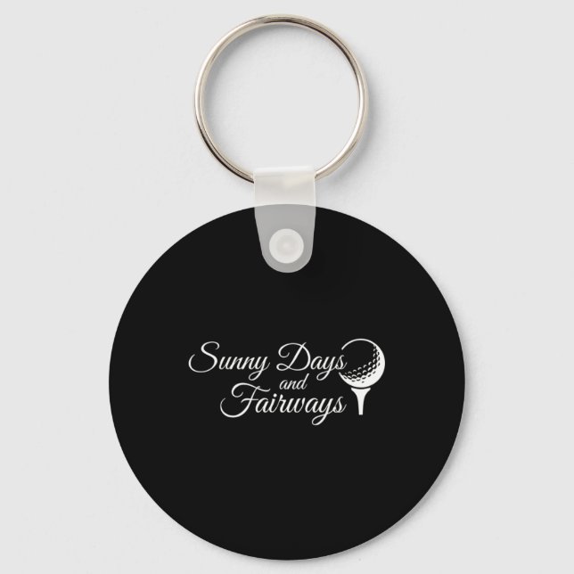 Sunny Days And Fairways Key Ring (Front)