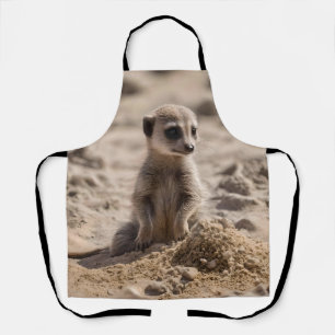 "Sunny Days: Baby Meerkat's Beach Adventure" Apron
