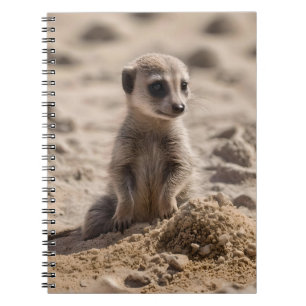 "Sunny Days: Baby Meerkat's Beach Adventure" Notebook