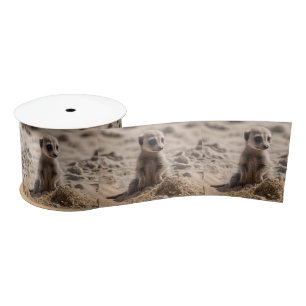 "Sunny Days: Baby Meerkat's Beach Adventure" Satin Ribbon