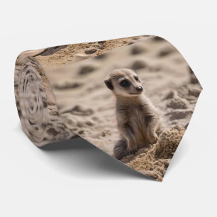 "Sunny Days: Baby Meerkat's Beach Adventure" Tie