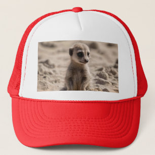 "Sunny Days: Baby Meerkat's Beach Adventure" Trucker Hat