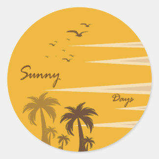 SUNNY DAYS CLASSIC ROUND STICKER