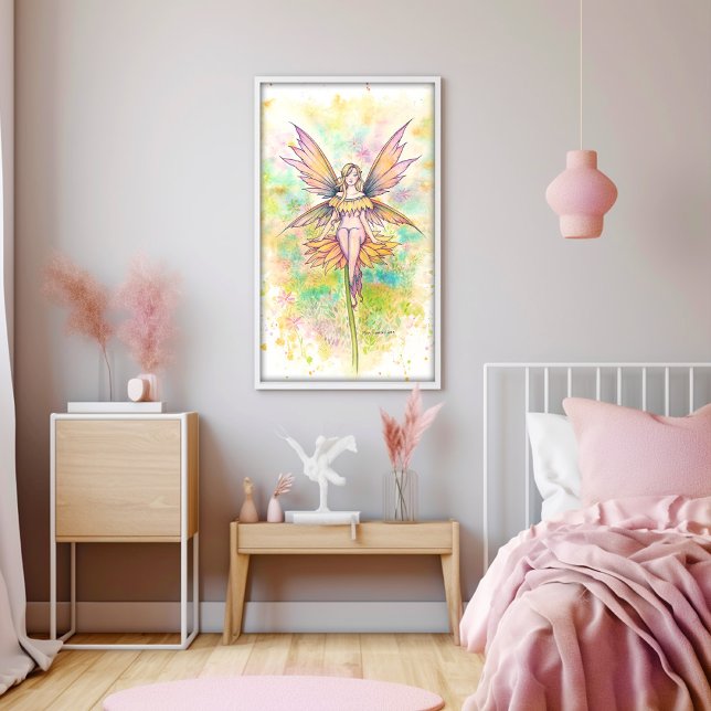 Sunny Days Fairy Watercolor Painting  Poster (Creator Uploaded)