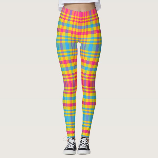 Sunny Days Plaid Leggings (Front)