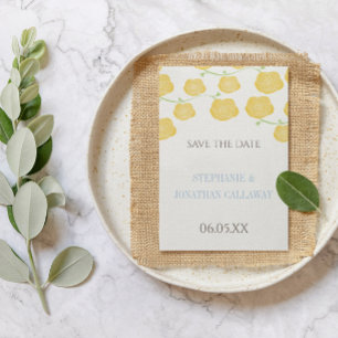 Sunny Elegance Yellow Rose Modern Wedding Invitation