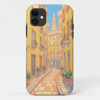 Sunny European Street iPhone Case – Travel Art