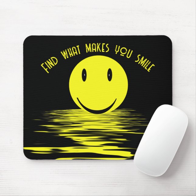 Sunny Face In Water Ripples Mouse Pad (With Mouse)