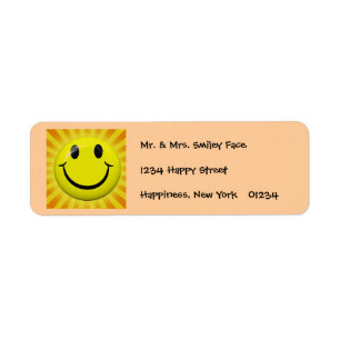 Sunny Face Labels
