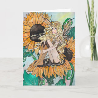"Sunny" fairy blank greeting card