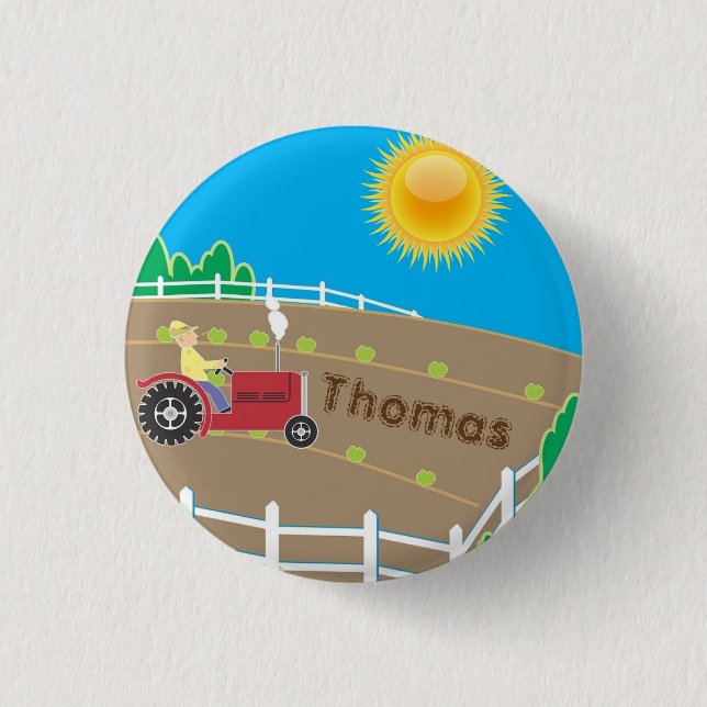Sunny Farm 3 Cm Round Badge (Front)