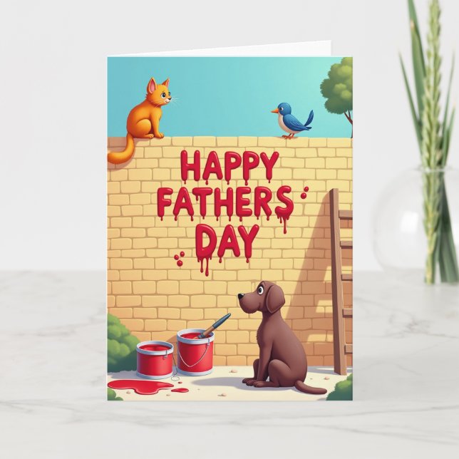 Sunny Fathers Day Wall Card (Front)