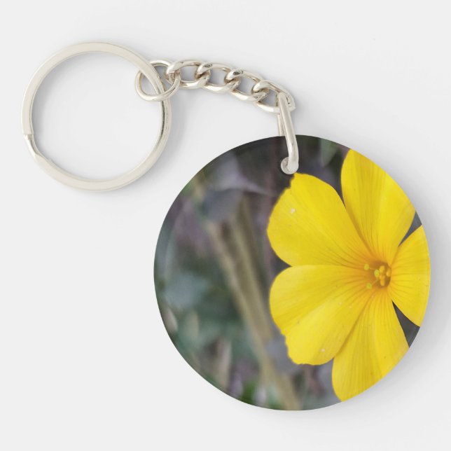 Sunny Floral Charm for Keys & Bags Key Ring (Front)