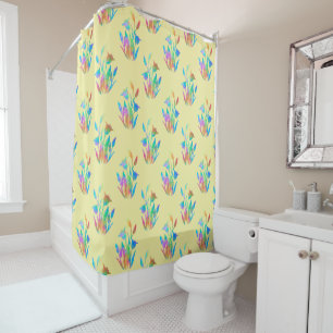 Sunny Floral Clumps Shower Curtain