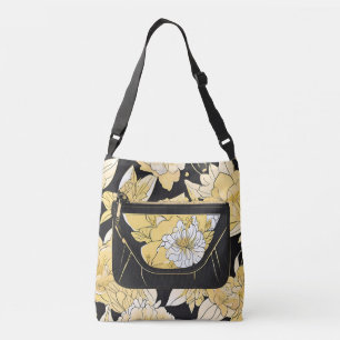 Sunny Floral Touch Purse AI art Crossbody Bag