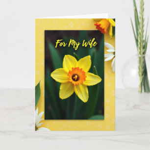 Sunny Floral Wife Mothers Day Card
