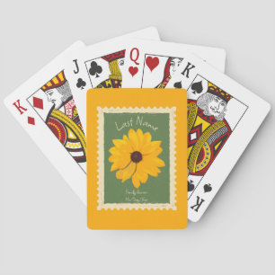Sunny Flower Rustic Customisable Event Playing Cards