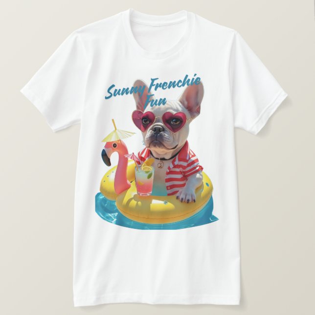 Sunny Frenchie Fun T-Shirt (Design Front)