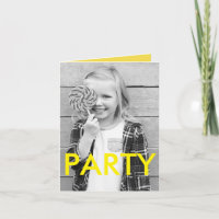 Sunny Fun Minimal Modern Kid's Photo Birthday