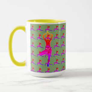 Sunny Fun Yoga Design' Combo Coffee Mug/ Cup