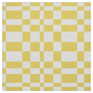 Sunny Geometric Retro Grid Fabric