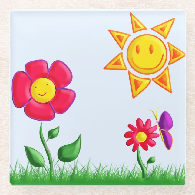 SUnny   Glass Coaster (Front)